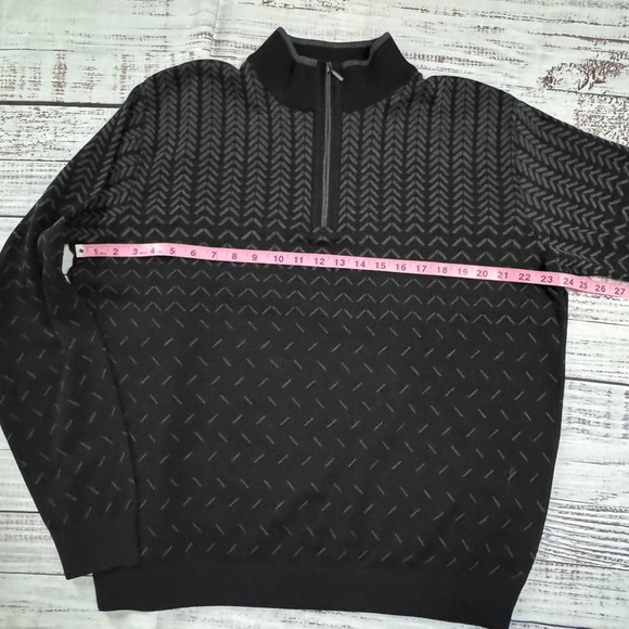 St. Croix Shop Mens XL Classic 1/4 Zip Pullover Sweater Wool Knit Gray NWOT - Picture 7 of 8